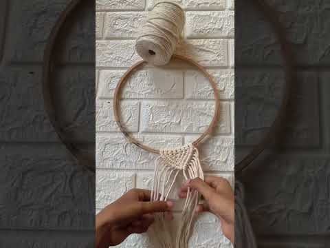 Macrame mirror making