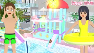 Yuta Mio Ke Waterpark Rumah Ranger Pelangi🤣😱🌈 | Sakura School Simulator | Happy Alicia