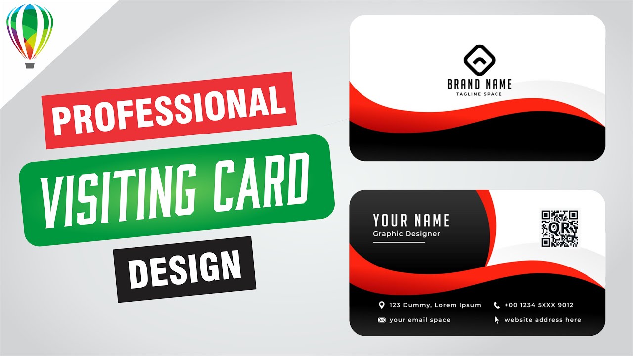 How to Create Business Card Design in Corel Draw Visiting Card Design Tutorial 9 YouTube