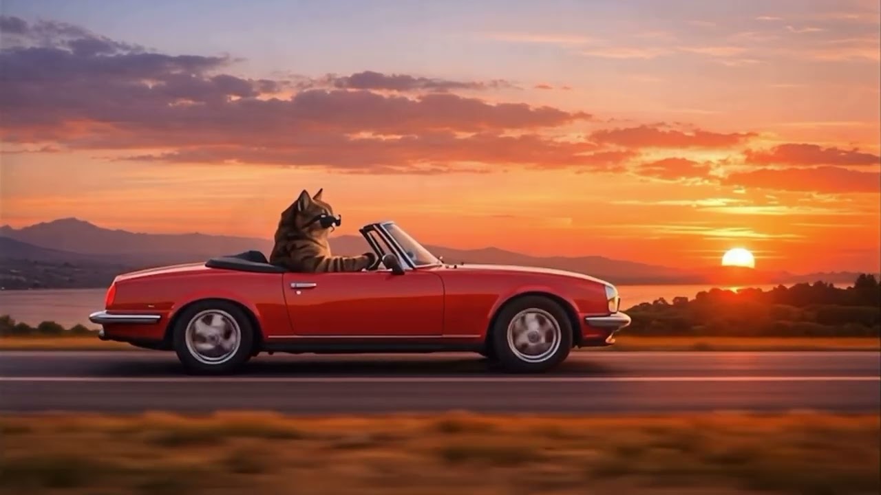 Relax Your Mind | Slow Sunset Drive with Calm Music (10 Minutes)