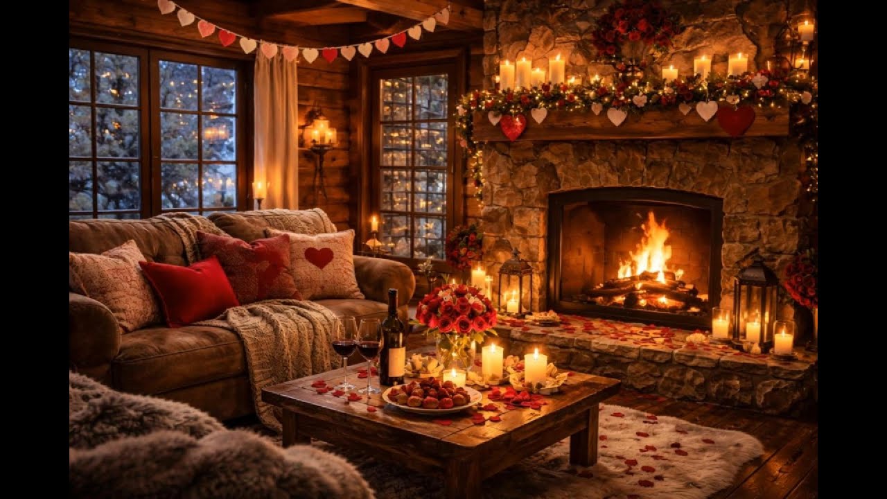 2 Hours of Romantic Background Music | Cozy Evening, Valentine's, Date Night Ambience