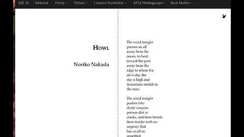 A first reading of Noriko Nakada's "Howl"