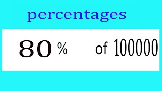 Percentages     80      Percentage(%)    of    100000
