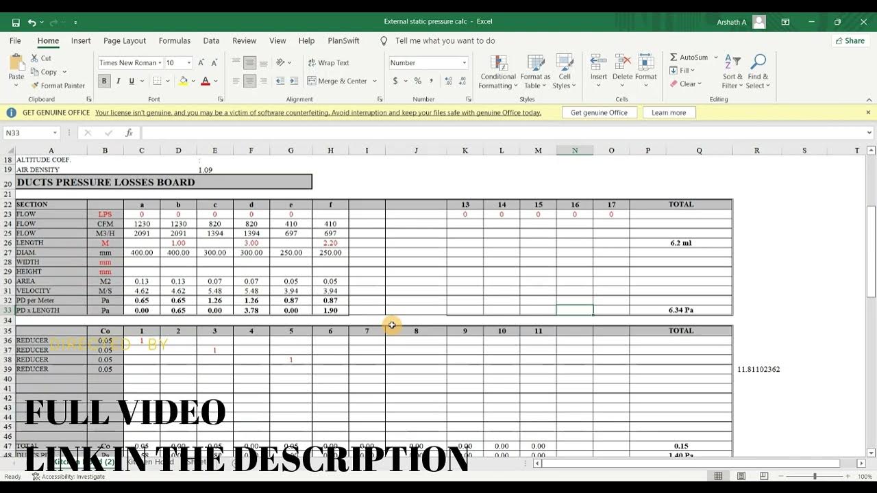 Duct static pressure calculations Duct ESP calculation Full course