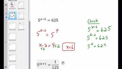 MAP4C Solving Exponential Equations