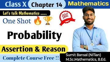 Assertion and Reason Question Mathematics Class10th  || Probability || One Shot🔥🏆|| Chapter 14 ||