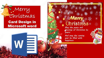 Christmas greeting card design in MS Word with Xmas Tree| FREE TEMPLATE