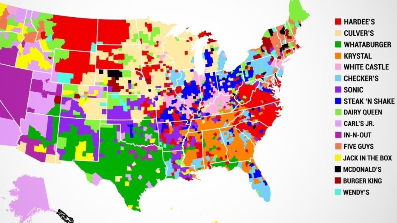 Map Shows Most Popular Fast Food Joint In Each US State