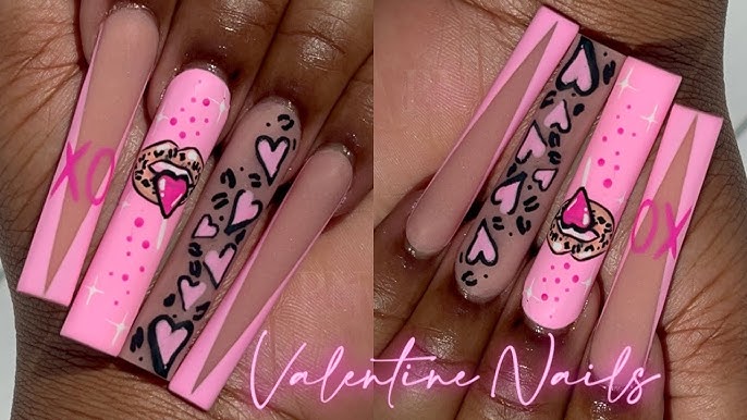 Junk nails  Cheetah acrylic nails, Hello kitty nails, Flower nails