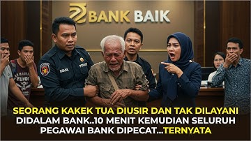 Kakek Miskin Dianggap Pengemis di Bank, Endingnya Bikin Semua Pegawai Menangis!