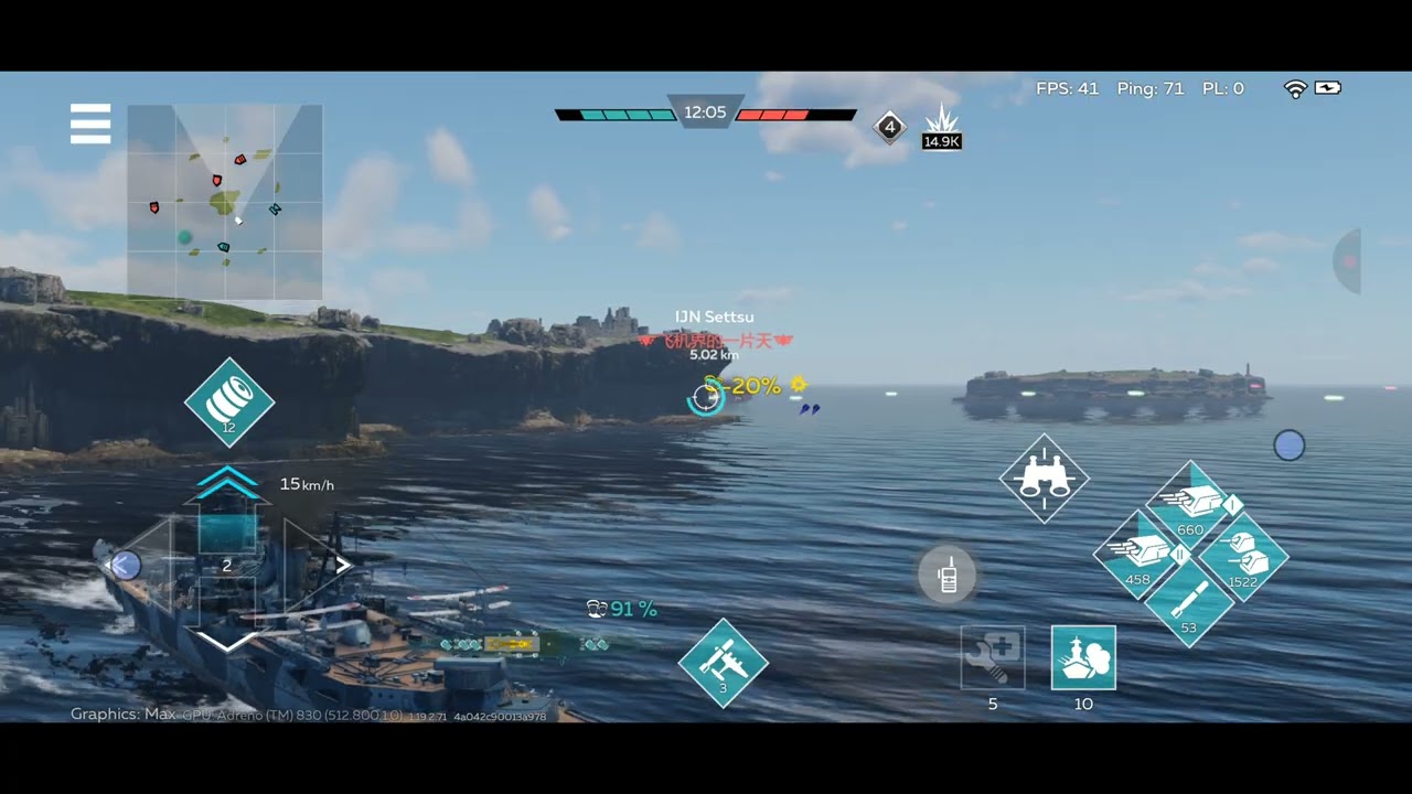 War Thunder Mobile Naval Gameplay: Mikuma "Trapped Between A BC And A BB!"