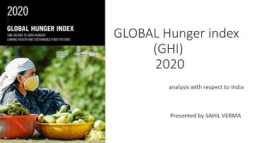 GLOBAL Hunger index GHI