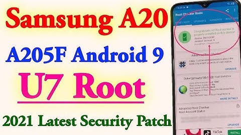 Samsung A20 Root U7 Android 9 | Samsung A205F Root U7 Android 9 With Magisk | Root File Free Here