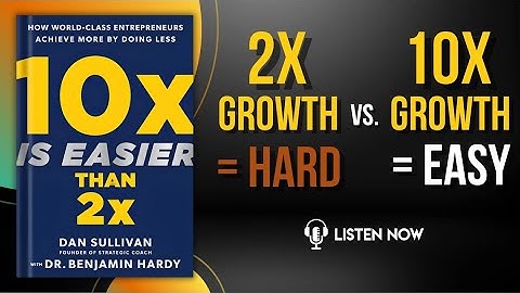 10x Is Easier Than 2x by Benjamin Hardy and Dan Sullivan Audiobook | Book Summary in English