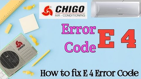 Chigo Ac E4 Error Code || E4 error Code Chigo Ac || E4 error code Split Ac || HVAC Work