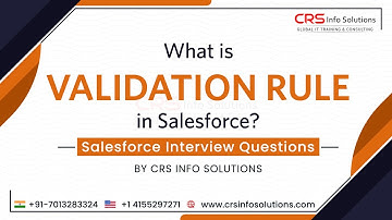 Salesforce Beginner Interview Question Part 10 | What is Validation Rule and how to create it?