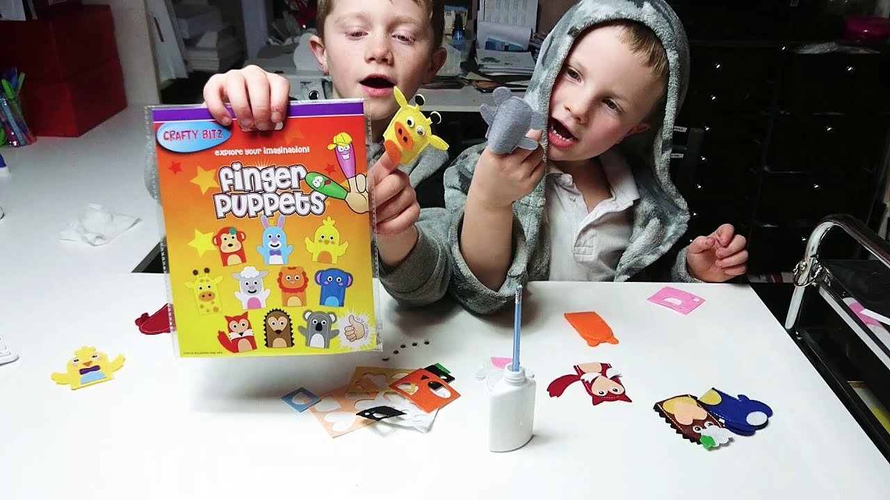 Creative Kids get crafting with a Finger Puppets kit - YouTube