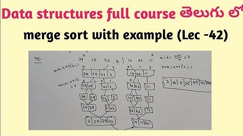 merge sort in data structures and algorithms with example | merge sort |sorting techniques