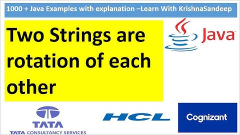 Java Program to check both Strings are rotation of each other