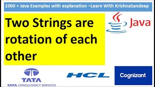 Program Java untuk memeriksa apakah kedua String berputar satu sama lain