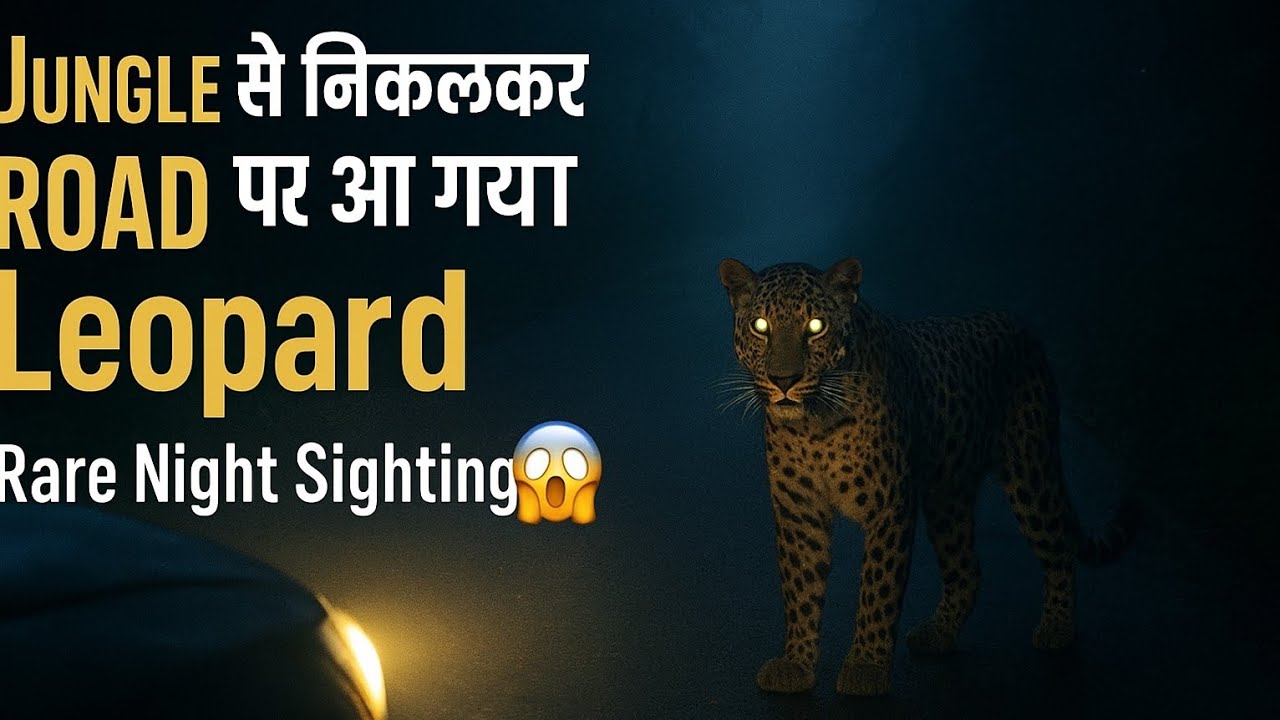 Jungle से निकलकर Road पर आ गया Leopard | Rare Night Sighting 