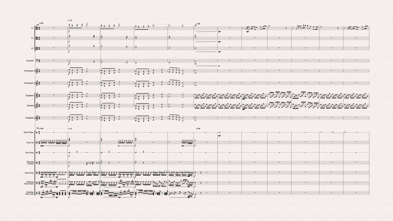 Symphony yang indah Partitur Drumband/MarchingBand Full score