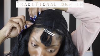 The FLATTEST most NATURAL middle part sew in weave| Tutorial using recycled raw Indian hair