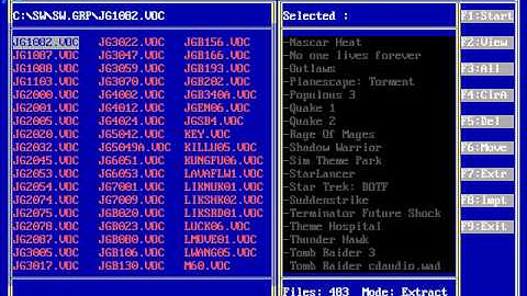 MultiEx Commander (DOS) 2.3 - setup and importing resource in Shadow Warrior
