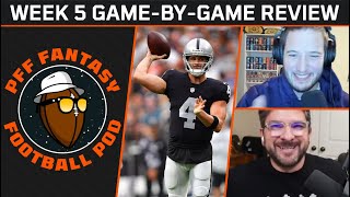PFF Fantasy Football Podcast: Week 5 game-by-game review