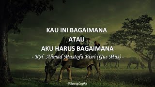 Kau Ini Bagaimana Atau Aku Harus Bagaimana - KH. Ahmad Mustofa Bisri (Gus Mus)