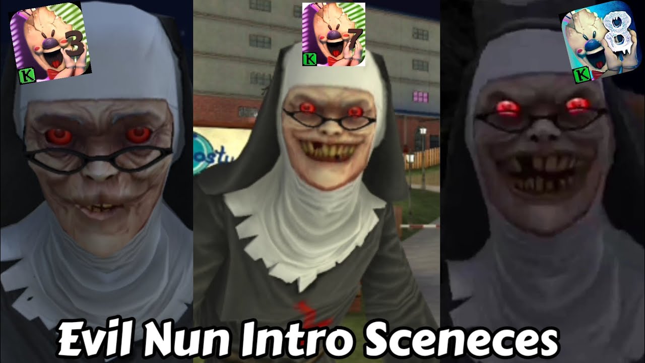 Evil Nun Entry Sceneces In Ice Scream 3,7,8 😎