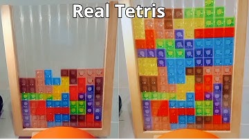 Reverse video Tetris Game Puzzle Blocks
