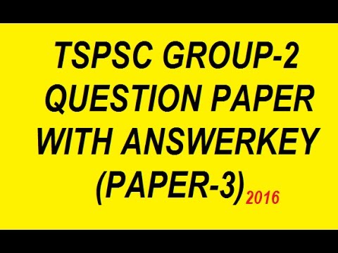GROUP2 TSPSC PAPER3 (13-11-2016) ANSWER KEY | TSPSC GROUP2 KEY