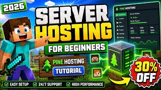 Minecraft Server Hosting Explained for Beginners 2026 | Pine Hosting Tutorial + 30% Off