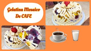 Gelatina MOSAICO de  CAFE muy CREMOSA y facil