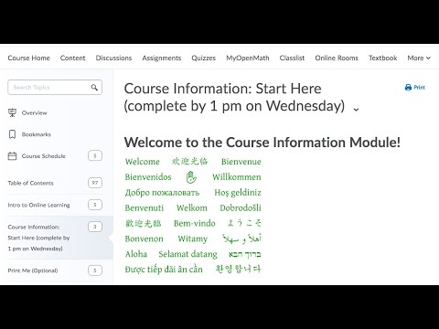 Course Information Module | 243