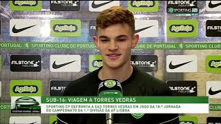 Declarações de GABRIEL MELO (Sporting Sub-16).