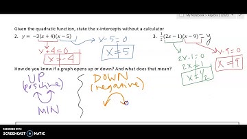 Algebra 2 - Unit 3 Day 2 Notes
