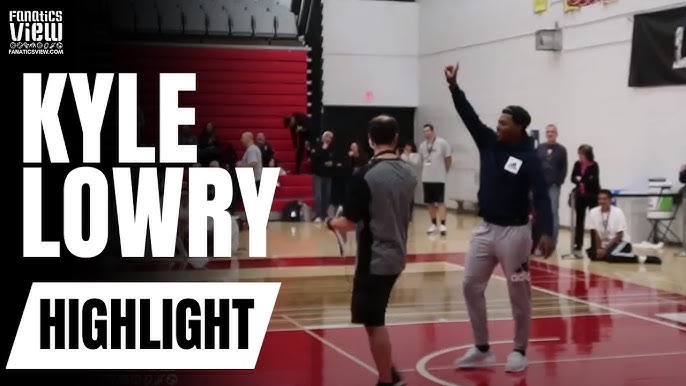 Kyle Lowry Puts Camper on Skates With Crazy Crossover & Makes Campers Do  Pushups! 