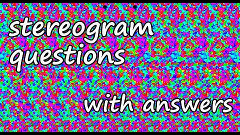 STEREOGRAM with answer,magic eye pictures