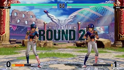 KOF XV | Vanessa 💥 Vanessa (mirror match) | Baseball costume mod | CPU vs CPU AI vs AI