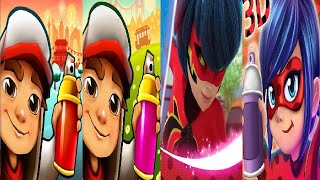 Subway Surfers Bali VS Buenos Aires VS Miraculous Ladybug & cat noir VS Ladybug adventure run screenshot 3