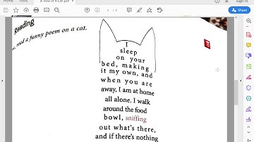 CLASS 3 POEM A VIEW OF A CAT