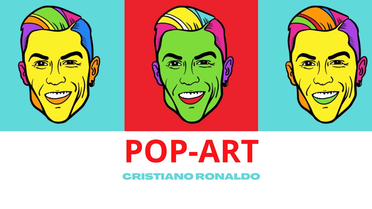 POP ART - CRISTIANO RONALDO PORTRAIT DIGITAL PAINTING EASY 