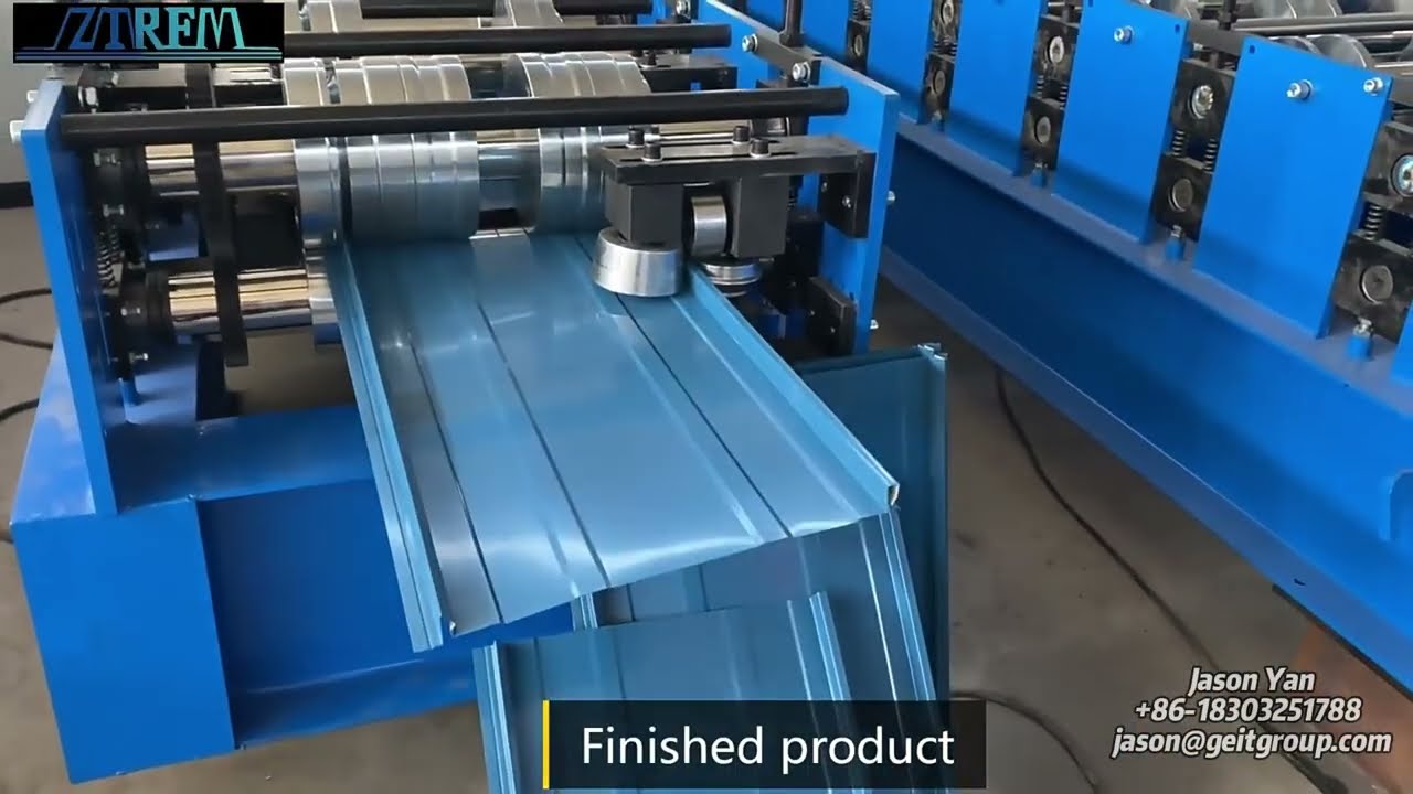 Self lock standing seam roofing sheet roll forming machine