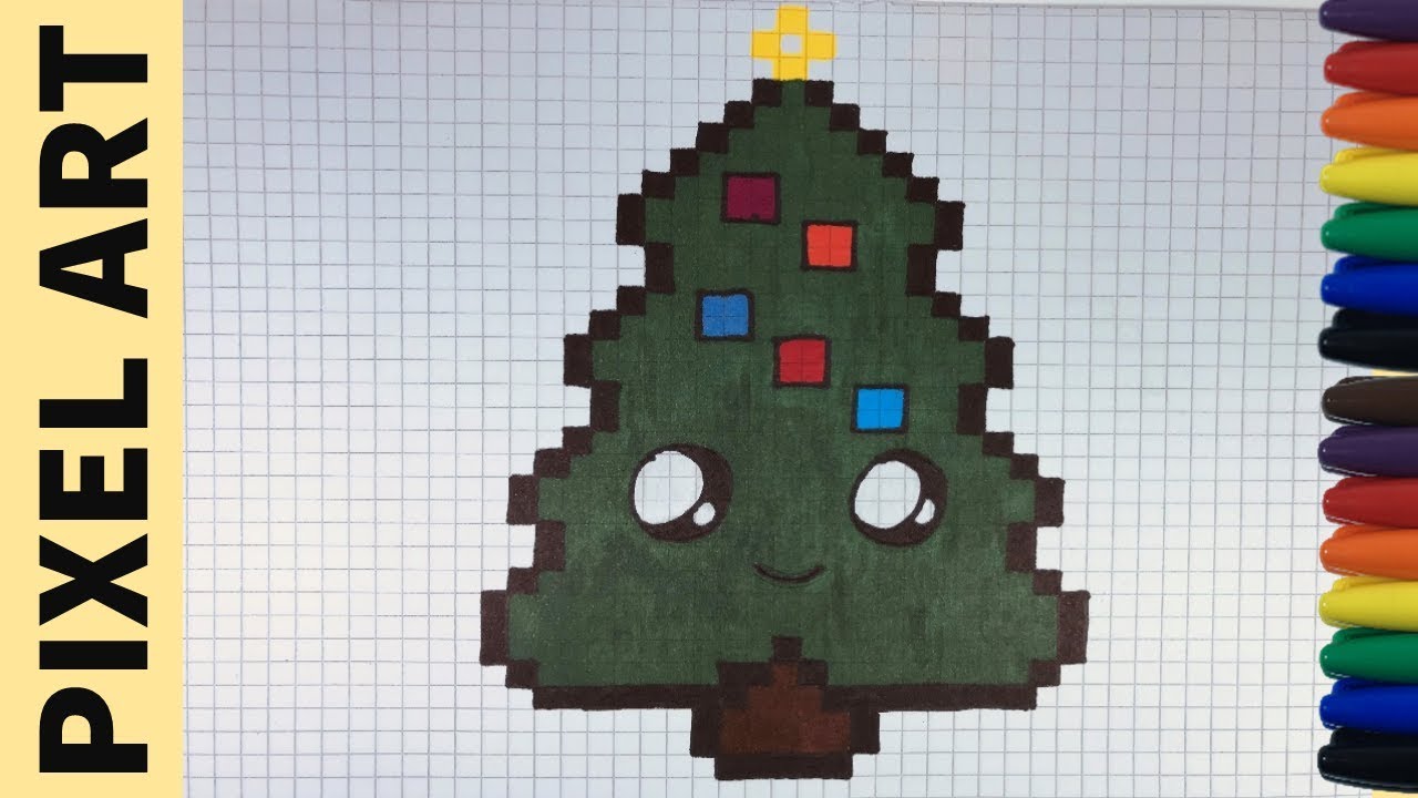 Come Disegnare Un Albero Di Natale Pixel Art How To Draw A Christmas Tre Youtube