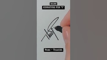 Signature for T | Thusith | SBtellME Calligraphy and Handwriting #shorts #signature #calligraphy