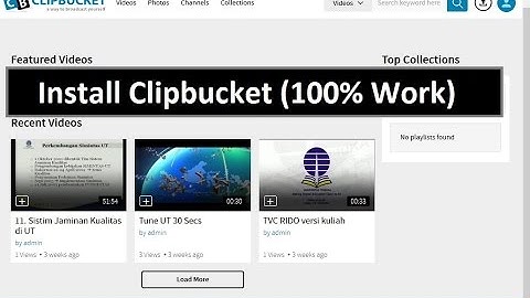 Clipbucket installation (100% video can play)