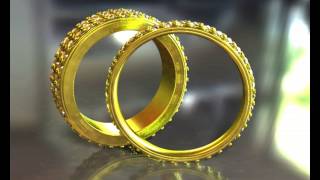 Футаж свадебные кольца вращение