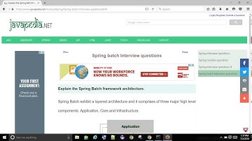 Explain the Spring Batch framework architecture. | javapedia.net